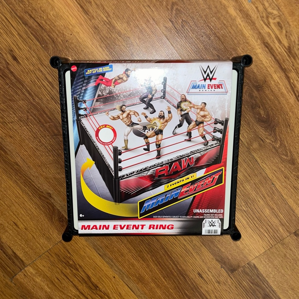 WWE Main Event Ring with Red and Black Design